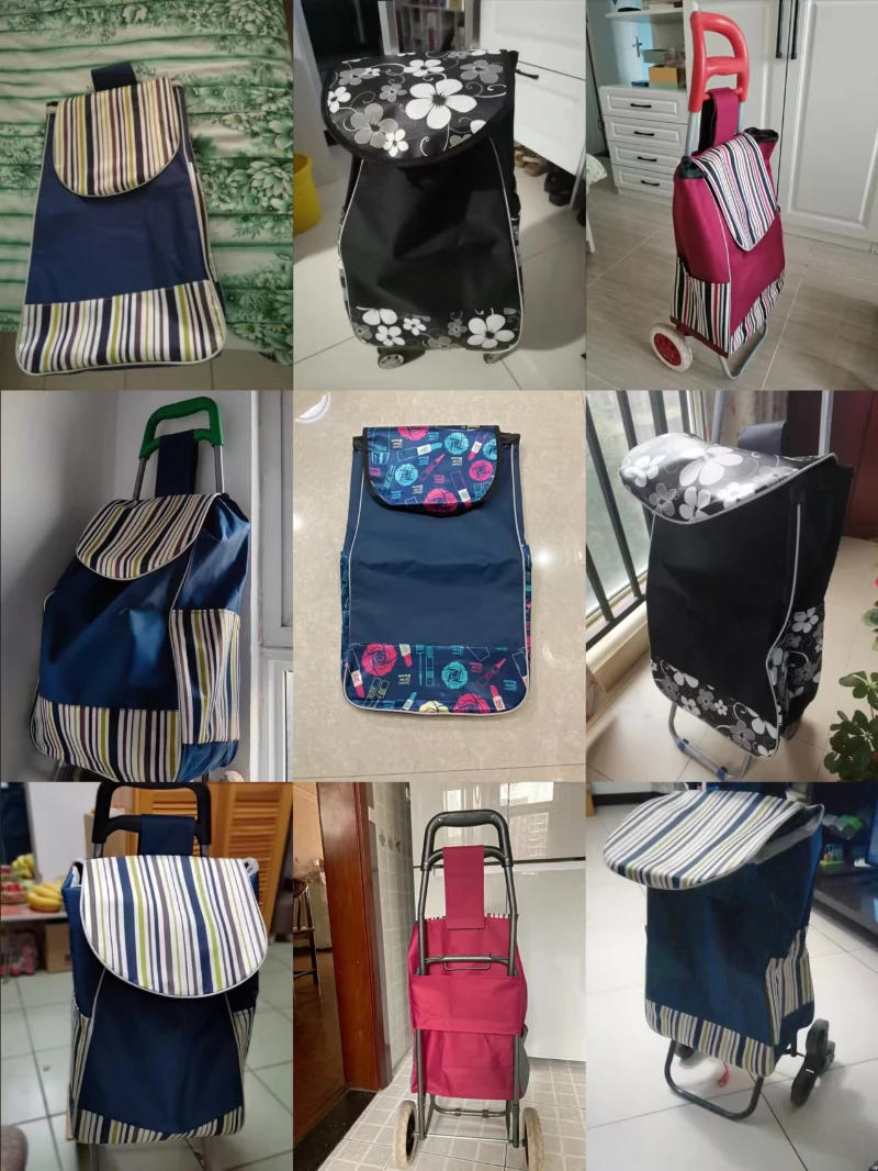 Description Picture 2 of itemColorful Waterproof Shopping Bag for Trolley Large Capacity Supermarket Shopping Purchase Storage Bag for Shopping Carring Cart