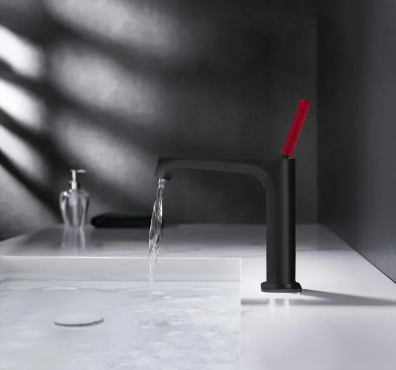 Description Picture 3 of itemNew Basin Faucet Brass Lead Free Single Lever Hot and Cold Brush Gold Mixer Sink Tap Bathroom Mixer