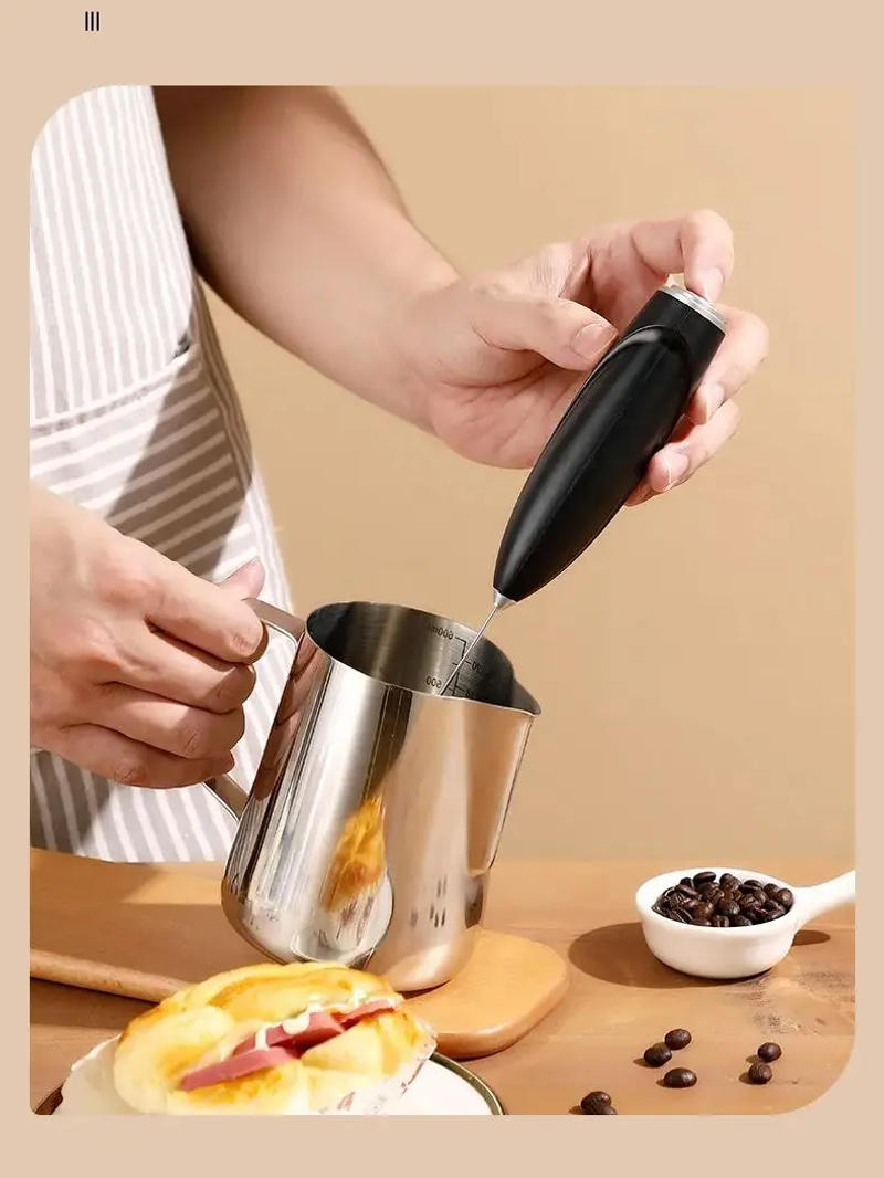 Description Picture 2 of itemBattery powered handheld milk frother, 14000rpm high-speed electric mixer, coffee frother, egg beater, food mixer