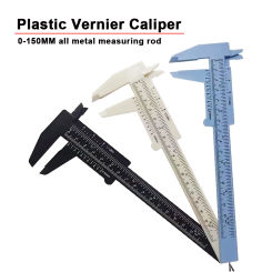 6Inch 150mm Mini Caliper Plastic Vernier Caliper for Plastic Metal Jewelry Measur Portable Sliding Double Scale Measuring Tool