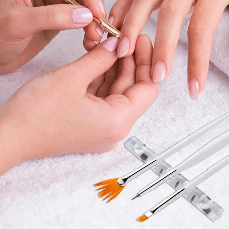 Description Picture 3 of itemNail Brush Holder 5-Grids Nail Gel Polish Pen Brush Stand Holder Clear Stand Organizer For Makeup Brushes Paint Brushes Art