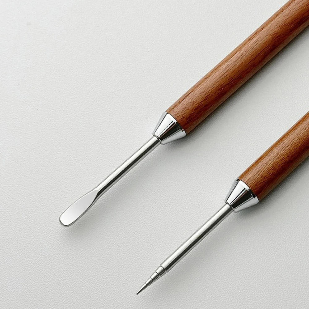 Description Picture 5 of itemCoffee Latte Art Stainless Steel Carving Needle Solid Wood Latte Coffee Crochet Needle Fancy Coffee Latte Art Pen barista Tool