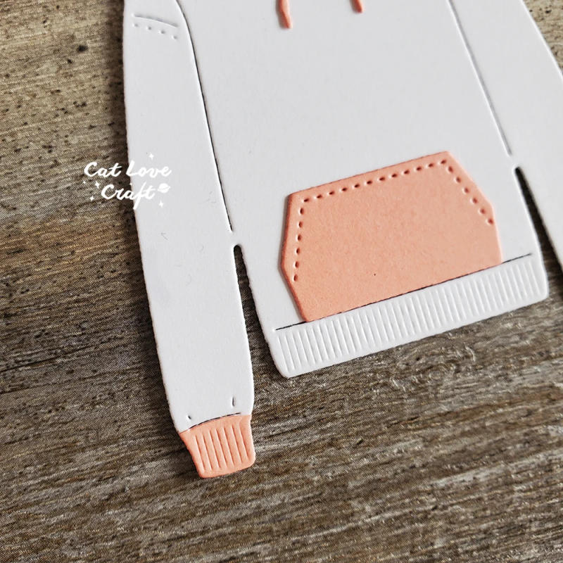 Description Picture 6 of itemCatlove Sweatshirt Clothing Metal Cutting Dies Scrapbooking Stencil Die Cuts Card Making DIY Craft Embossing New Dies For 2023