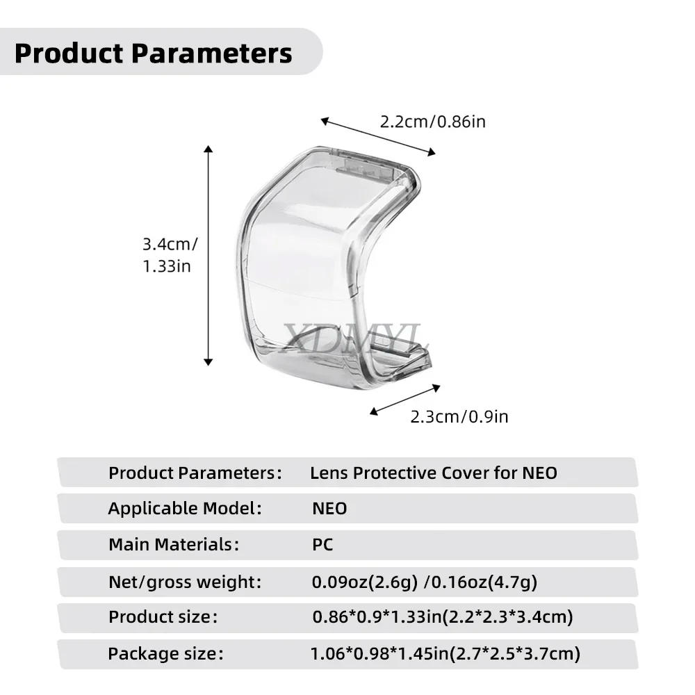 Description Picture 2 of itemLens Protector Cover for DJI NEO Gimbal Protective Replacement Dustproof PC Protection Cover Building Block Toy Extension Parts