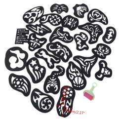 25PCS Hair Template Hair Trimmer Carved Coloring Cool Hairstyling Tool