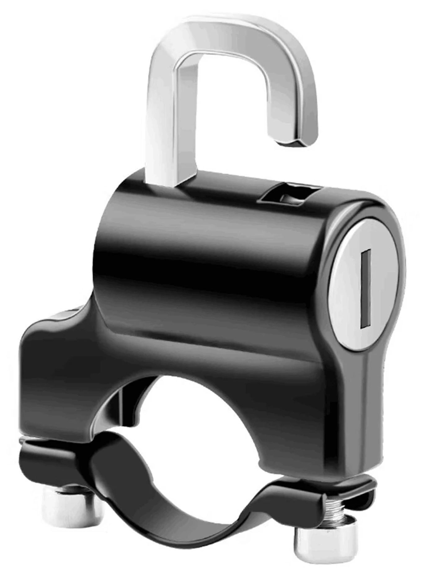 Description Picture 2 of itemMotorcycle & Bike Parts Helmet Lock Anti-Theft Security Aluminum Alloy Locks with 2 Keys with  Reminder Cable