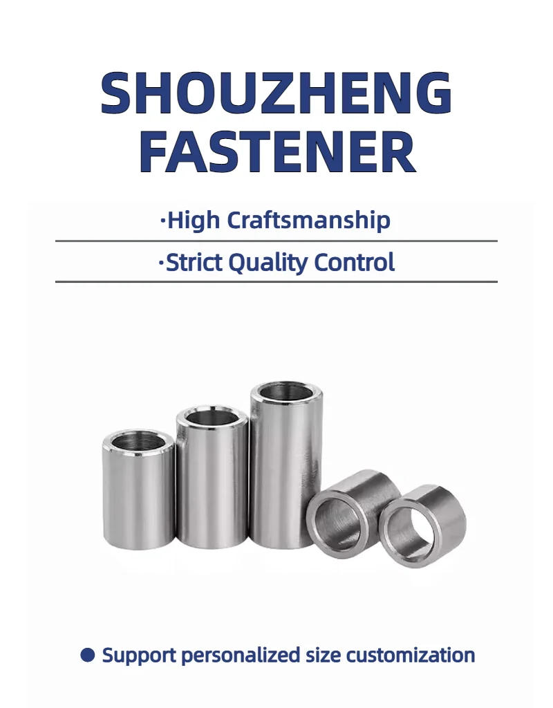 Description Picture 2 of item10/2pcs M8 M10 M12 304 Stainless Steel Bushing Lengthen Washer Sleeve Unthreaded Hollow Casing Round Column Joint Length 2-30mm
