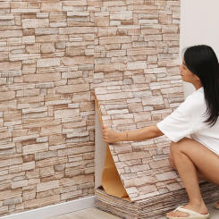70cm*1m Modern Home 3D Brick Pattern Wall Sticker DIY Self-Adhesive Panel Waterproof Living RoomDecor Wallpaper Home Decoration