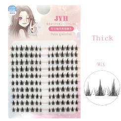 Adiya Cluster Eyelashes Individual Premade Volume Fan Lash Extension Heat Bonded Quick DIY Eyelash Extensions KIT Cosplay Lashes