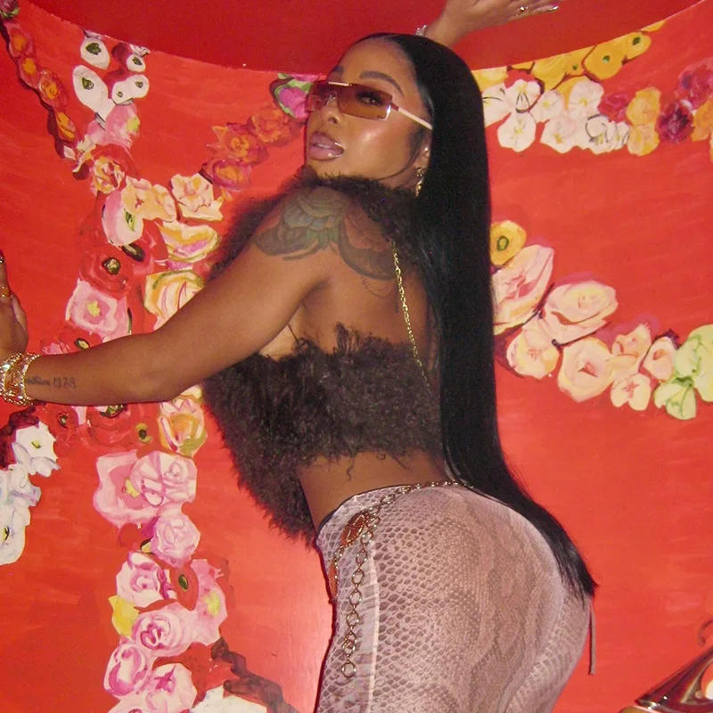 Description Picture 6 of itemFluffy Faux Fur Vests for Women Fashion Sexy V-neck Backless Lace-up Sleeveless Jackets Crop Top Warm Winter Tank Outerwear Coat