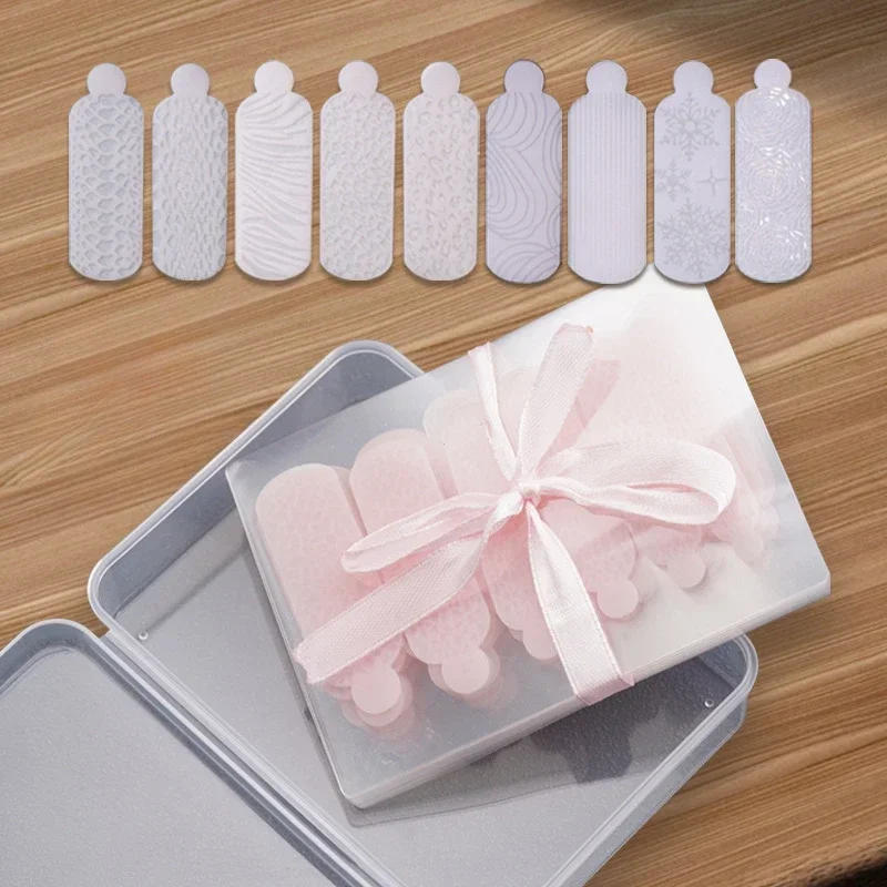 Description Picture 3 of item12Pcs Rose Snowflakes Silicone Molds for Dual Form Nails Creating Relief Design Nail Mold Silicone Sticker Reusable Pads