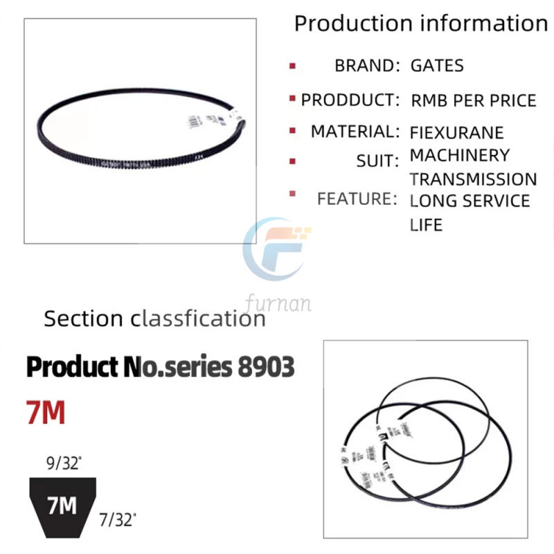 Description Picture 3 of itemGates Polyflex® JB® Belts 2/7M and 3/7M900JB 950JB 1000JB 1030JB 1060JB 1120JB 1150JB 1180JB Transmission Triangle Belt