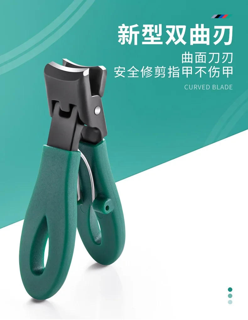 Description Picture 5 of itemPortable Ultra Sharp Nail Clippers Stainless Steel Wide Jaw Opening Anti Splash Toe Fingernail Trimmers Manicure Pedicure Tools