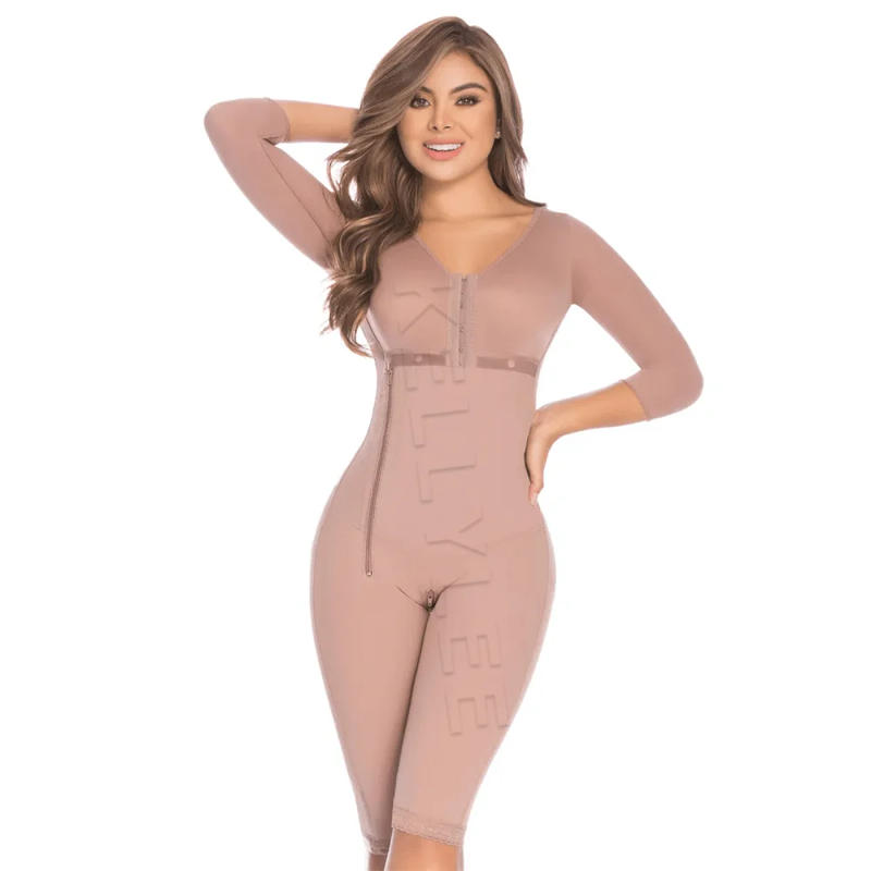 Description Picture 5 of itemFat Burning Bodysuit Shapewear for Women Compressing Girdles Thong Tummy Control Soft Seamless Girdles Fajas with Side Zipper