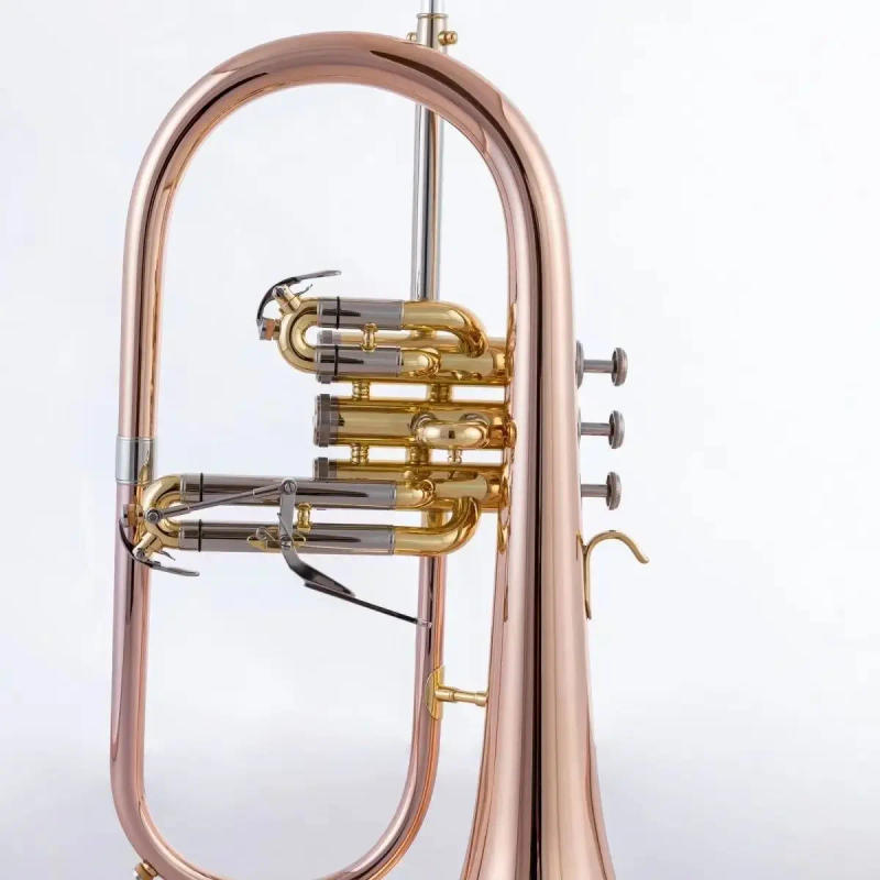 Description Picture 3 of itemBb Flugelhorn Gold Phosphorus & Copper with Case Mouthpiece Trumpets Flugelhorn Musical Instruments