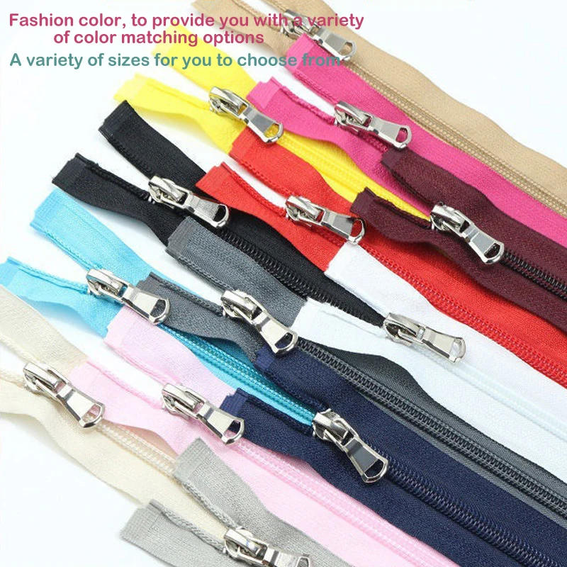 Description Picture 6 of item1Pcs 15 Inch-31 inch (40cm-80cm) Nylon Coil Zippers Open-End For DIY Tailor Sewing Crafts Nylon Zippers Accessories 13 Colors