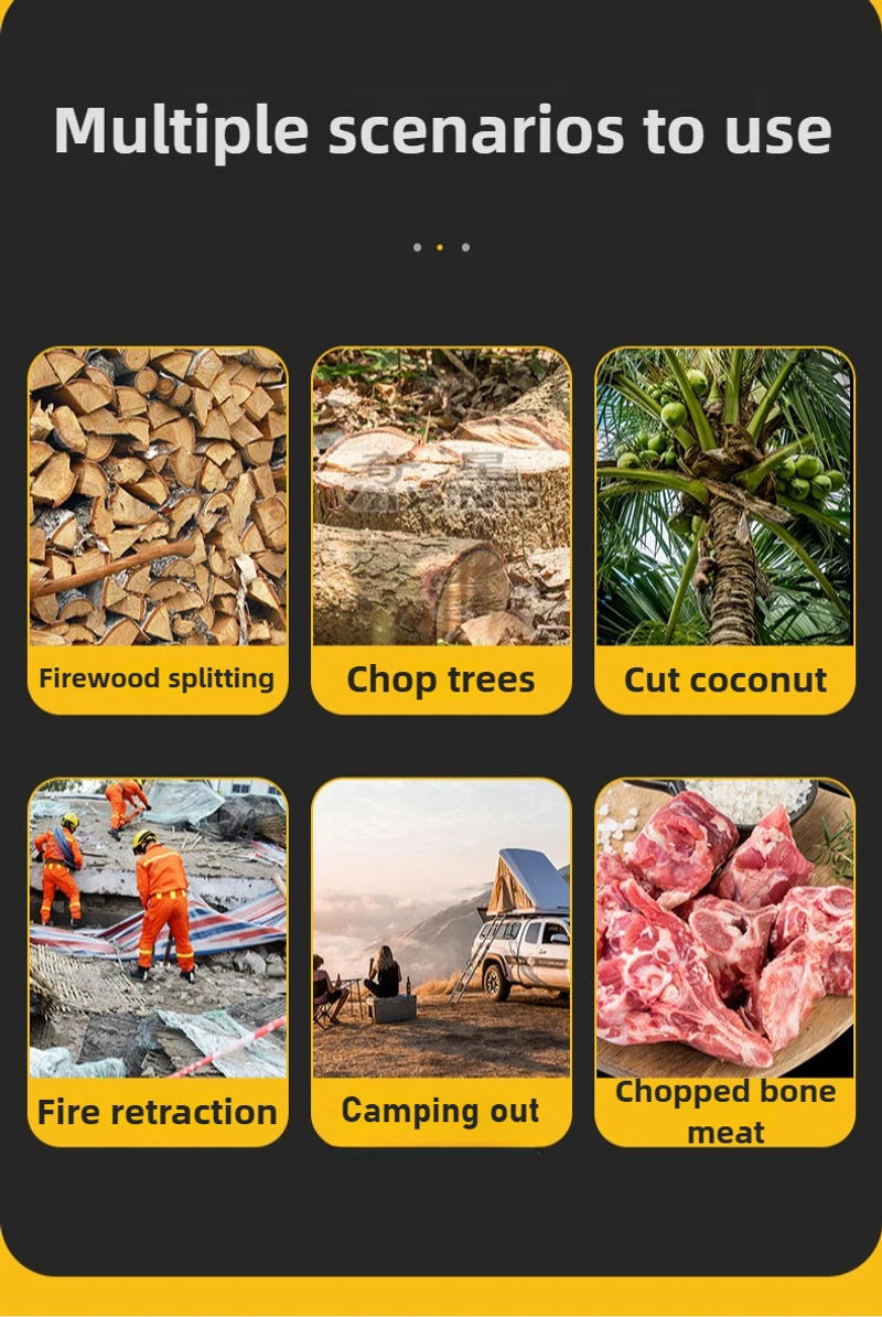 Description Picture 3 of itemFire Axe Sharp Split Wood Logging Professional Field Camping Equipment Multi-functional Self-defense Axes Portable Hand Tools