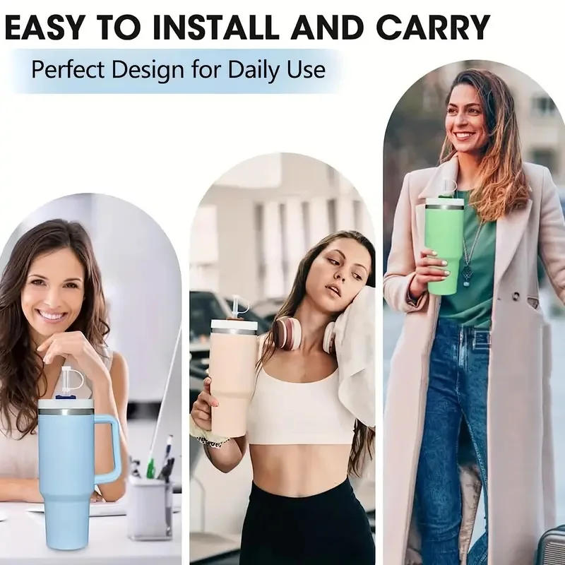 Description Picture 2 of itemSilicone Spill Proof Stopper for Stanley Cup 1.0 2.0 40oz/ 30oz Tumbler Accessories Straw Cap Cover Spill Stopper Leak Stopper