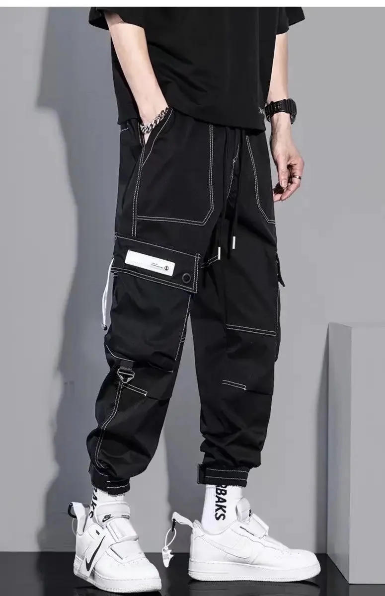 Description Picture 4 of itemMan Cargo Pants New Breathable Trousers Mens Fashion Overalls Men Comfortable Pure Color Pant ropa hombre joggers y2k sweatpants