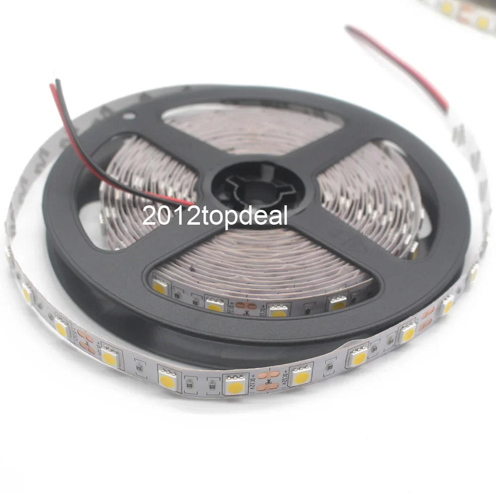 Description Picture 3 of item5M DC12V Waterproof / no-waterproof LED Strip 5050 SMD 60Led/m Flexible Led Light Warm white Tape Ribbon