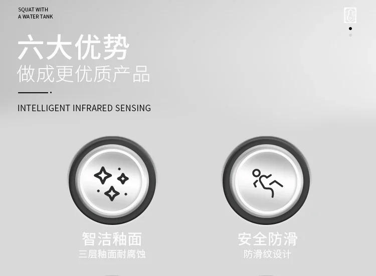 Description Picture 4 of itemHousehold Ceramic Deodorant Potty Chair Urinal Toilet Induction Water Tank with Water Trap Toilet