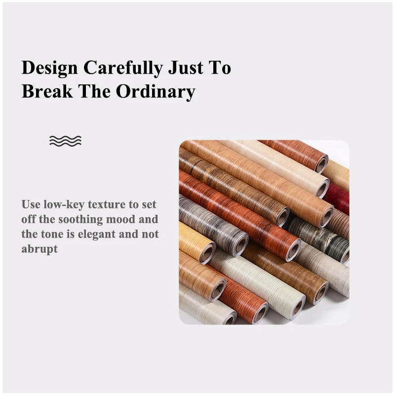 Description Picture 4 of itemWaterproof Wood Vinyl Wallpaper Roll Self Adhesive Decor Contact Paper Doors Cabinet Desktop Modern Furniture Decorative Sticker