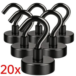 Super Strong Powerful Neodymium Magnet Hook Salvage Magnet Sea Fishing Equipments Holder Pulling Mounting Pot with Ring Hooks