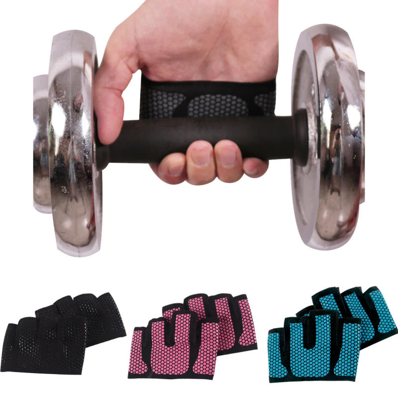 Description Picture 2 of itemGym Fitness Half Finger Gloves Men Women Anti-Slip Silicone Workout Glove Pull Up Power Weight Lifting Grips Hand Plam Protector