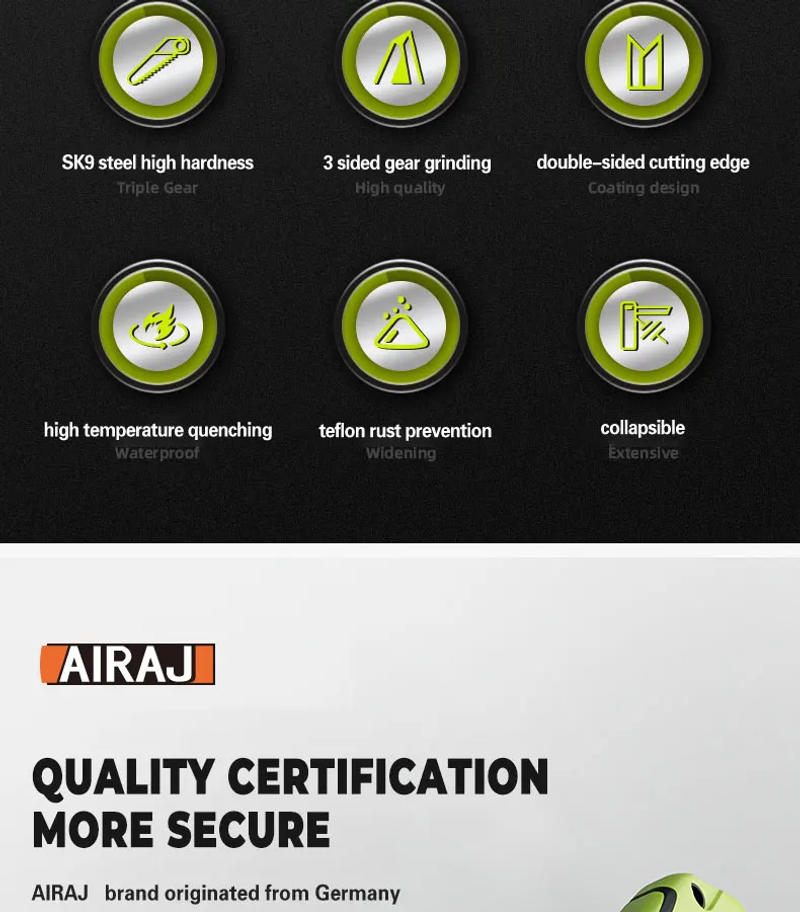 Description Picture 4 of itemAIRAJ 1pc Extended Multi-functional Hand Saw, Woodworking Portable Steel Saw, Outdoor Tree And Camping Hand Saw