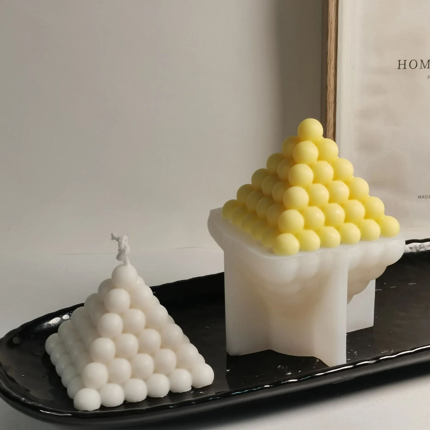 Description Picture 5 of itemDIY Creative Pyramid Bubble Candle Silicone Mold New Soap Candle Mold Furniture Decoration Crafts Plaster Resin Mold