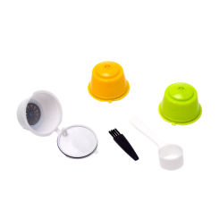 3 Pcs Coffee Capsules Refillable Coffee Capsules Pods Reusable Universal Coffee Filter with Spoon Brush for A