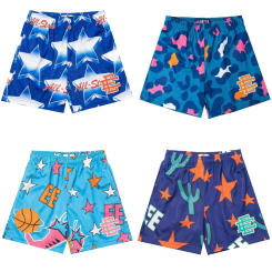 2024 New Summer Eric Emanuel EE Basic Mesh Short Classic Floral Printed Gym Shorts Men's Gym Basketball Sports Beach Shorts
