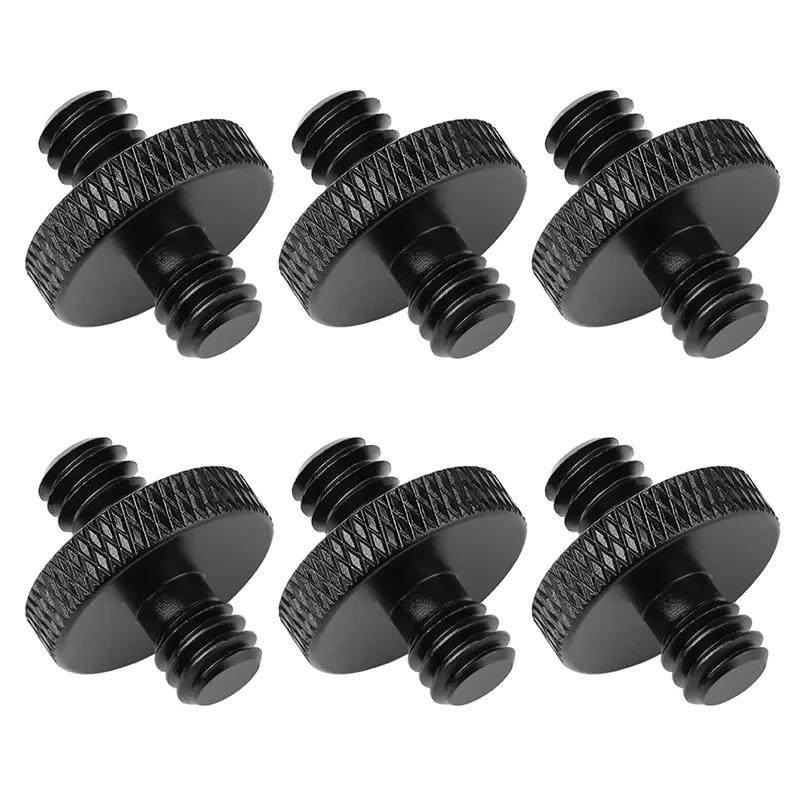 Description Picture 2 of item1/4" Male to 1/4" Male Threaded Tripod Screw Adapter Double Head Stud Standard Mounting Thread Converter for Camera Tripod Mic