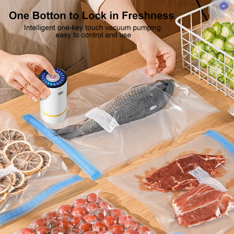 Description Picture 6 of itemElecrtric Vacuum Sealer Pump Portable Handheld Vacuum Sealer Pump for Zipper Vacuum Bags USB Rechargeable Can Sealing Machine