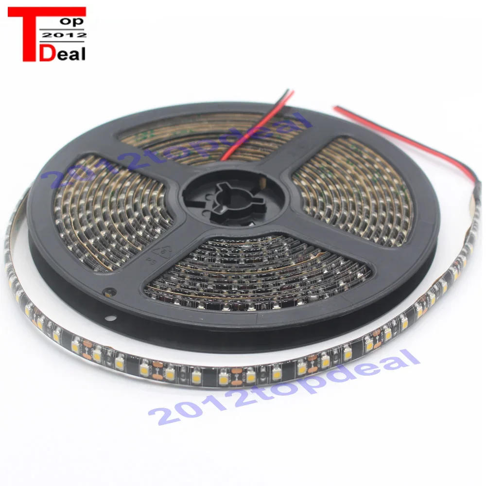 Description Picture 3 of itemSMD 2835 Flexible LED Strip 120led/m 600Leds Warm White 12V Waterproof brighter black pcb than 3528 strip,5m/lot