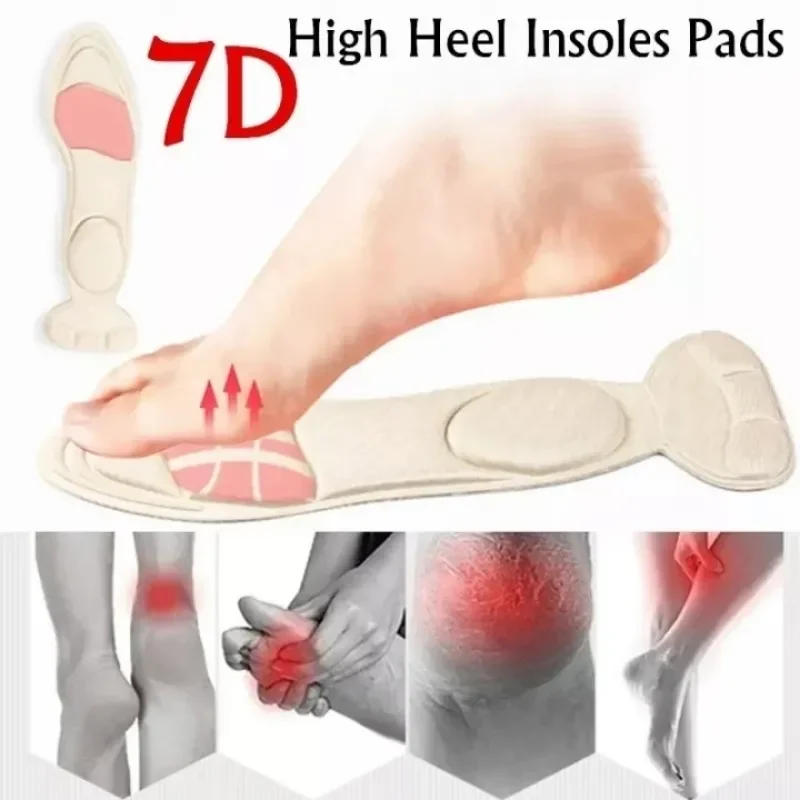 Description Picture 5 of item4PCS Women High-heel Shoes Insoles Memory Foam Insoles Anti-slip Cutable Insole Comfort Breathable Foot Care Massage Shoe Pads