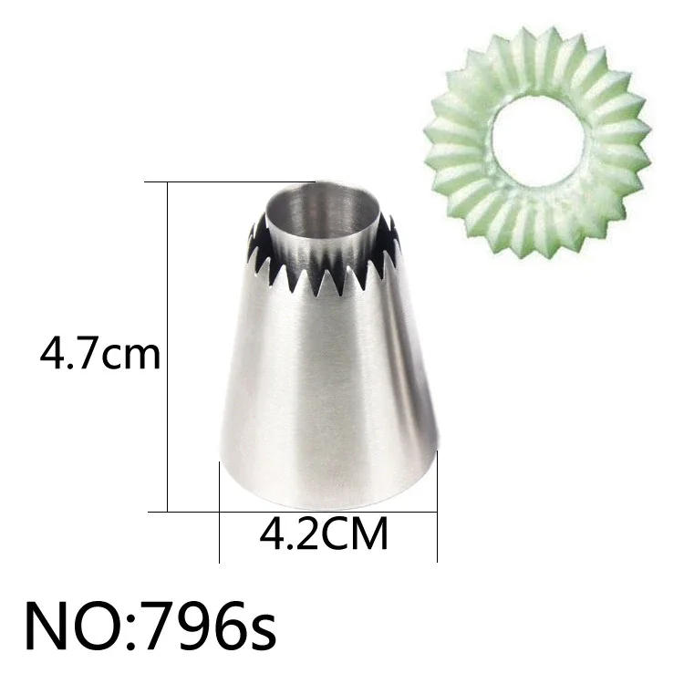 Description Picture 6 of itemStainlessl Steel Pastry Lcing Piping Nozzles DIY Cream Confectionery Cookie Biscuit Baking Mold Kitchen Cake Decorating Tools