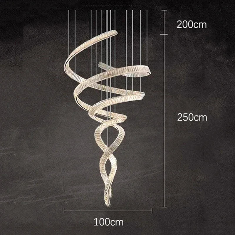 Description Picture 5 of itemModern Luxury Restaurant Pendant Crystal Chandelier Indoor Lighting Ceiling Light LED Pendant Living Room Lighting Fixtures