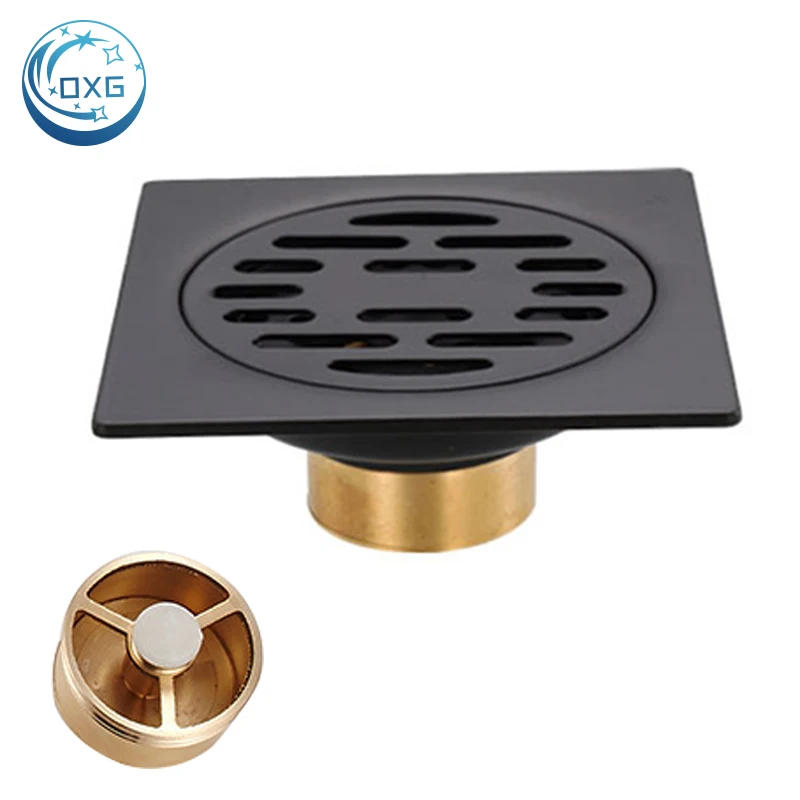 Description Picture 2 of itemOXG Brass Floor Drain Deodorizing Floor Drain Bathroom Accessories Drain Trap Shower Drain Cover Bathroom Sink Drain 10cm*10cm
