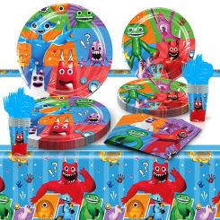 Garten Of Banban Theme Birthday Party Disposable tableware Banban Balloon Banner Backdrop Kids Birthday Baby Shower Supplies