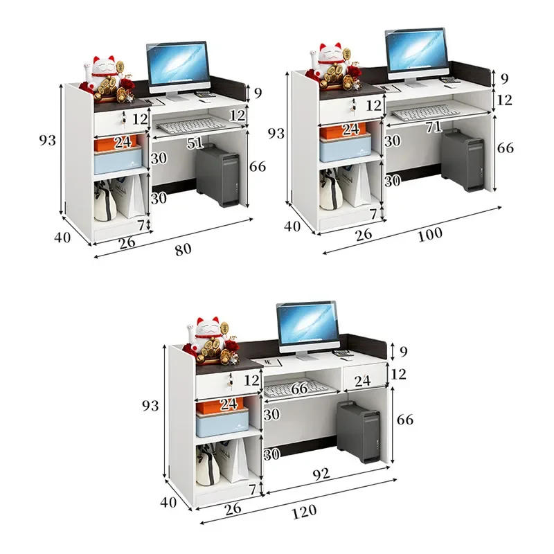 Description Picture 2 of itemSimple Counter Reception Desks Company Front Desk Cash Register Beauty Salon Bar Table Clothing Store Coffee Shop Reception Desk
