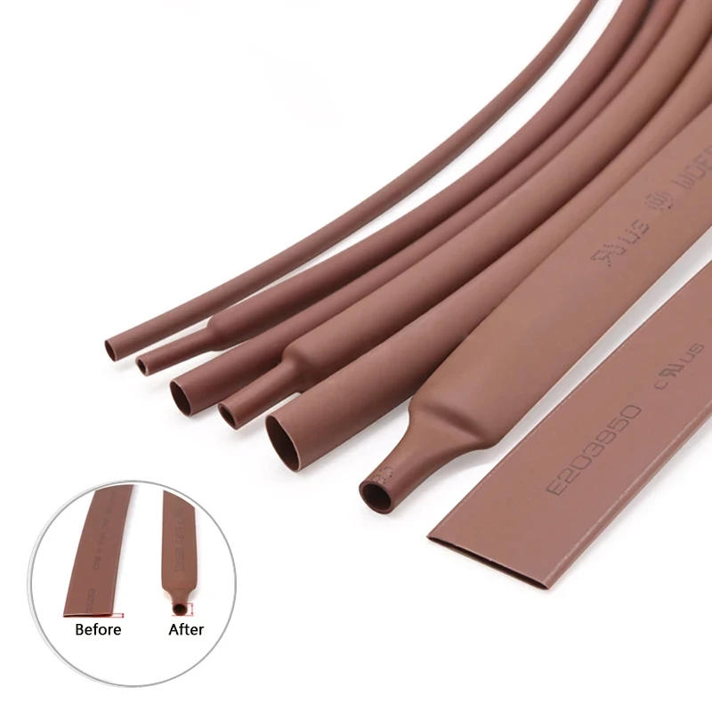 Description Picture 6 of item1~10M 2:1 Heat Shrink Tube Dia Φ1mm~50mm Yellow Green/Gray/Purple/Orange/Brown Wire Cable Shrinkage Sleeving Wrap DIY Connector