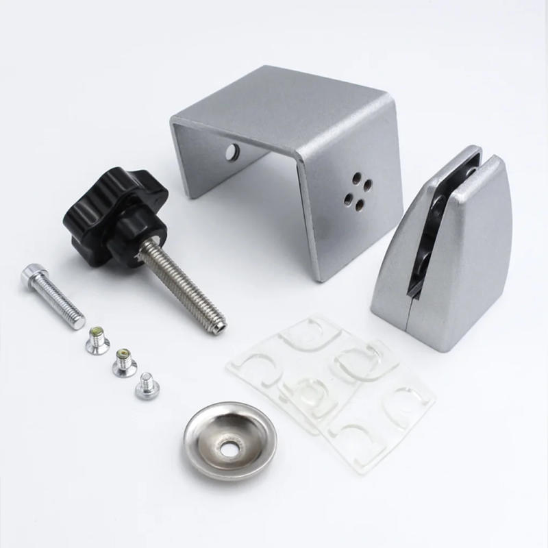 Description Picture 4 of itemPartition Clip Glass Clamp Bracket Household Accessories No Drill