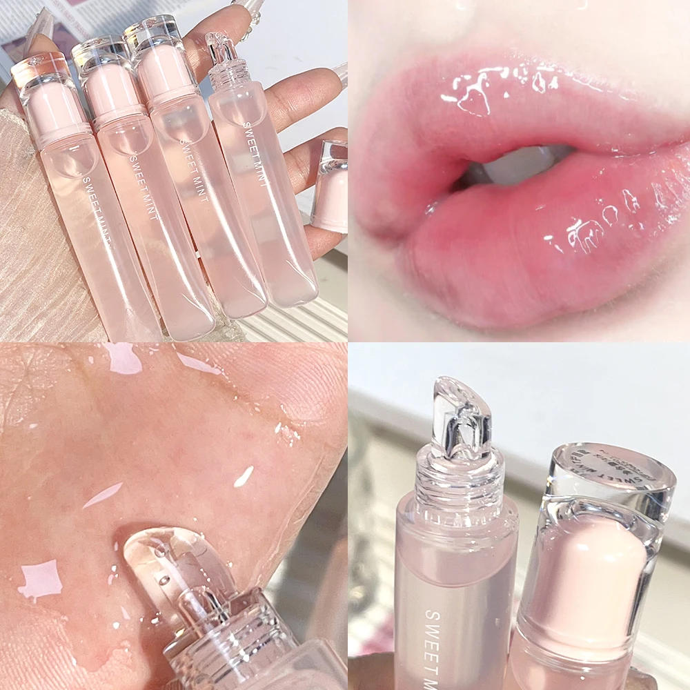 Description Picture 4 of itemPlumping Jelly Lip Gloss Lasting Moisturizing Transparent Lip Oil Water Light Mirror Liquid Lipstick Women Lips Makeup Cosmetics
