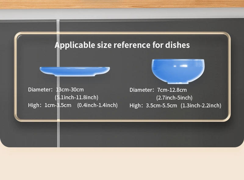 Description Picture 6 of item1pc Dish drying rack Kitchen countetop storage holder with drained board Dish&Bowl&tableware organizer Black White