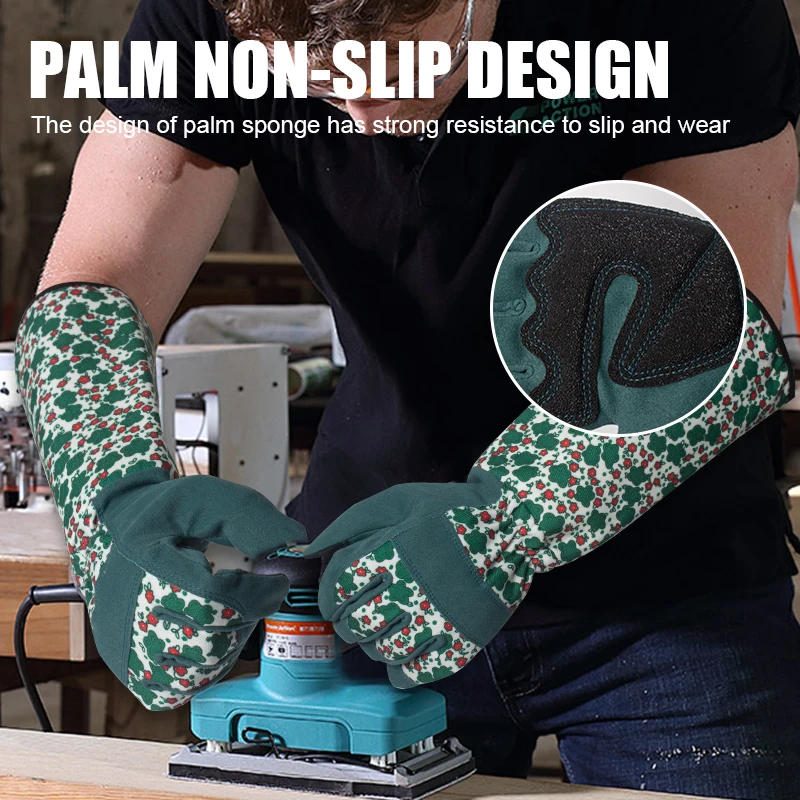 Description Picture 3 of itemLong Gardening Gloves for Women Thorn Proof Gloves Men's Rose Pruning Garden Gloves with Touch Screen Breathable Work Gloves