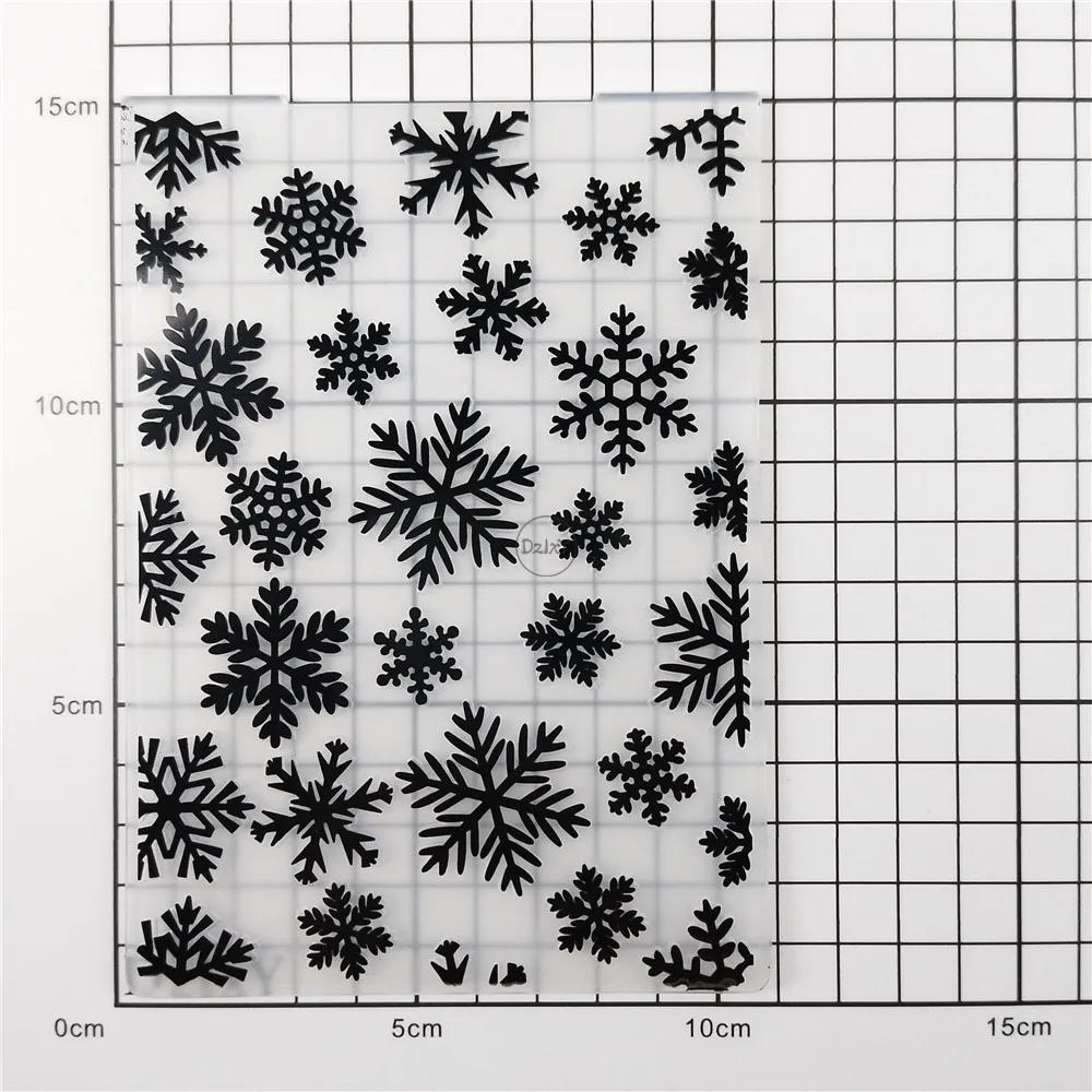 Description Picture 4 of item2023 NEW Snowflakes Backdrop Embossing Folders for Scrapbooking Paper Album Cards Making Supplies 3D Plastic Stencils Crafts
