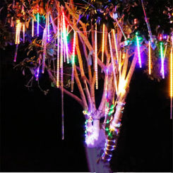 32/24/16/8 Tubes Christmas Meteor Shower LED String Lights Holiday Lighting Garden Party Decorations Rain Drop Falling Xmas