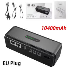 DC UPS Battery Backup 10400mAh 5V 9V 12V 2A 15V 24V 1A 2A Output Uninterruptible Power Supply 85‑265V UPS Battery Backup EU Plug