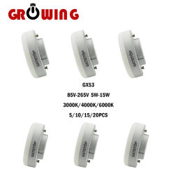5-20PCS LED spotlight GX53 wardrobe light grille light AC85-265V  5W/7W/9W/12W/15W 120Degree No Flicker High Lumen for Interiors